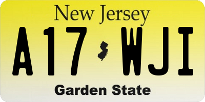 NJ license plate A17WJI