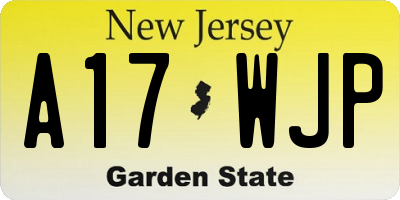 NJ license plate A17WJP