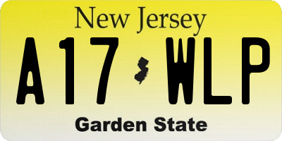 NJ license plate A17WLP