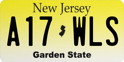 NJ license plate A17WLS