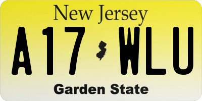 NJ license plate A17WLU
