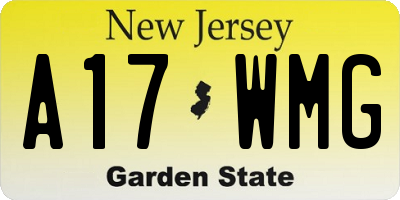 NJ license plate A17WMG