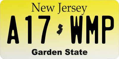 NJ license plate A17WMP