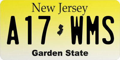 NJ license plate A17WMS