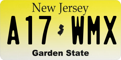 NJ license plate A17WMX