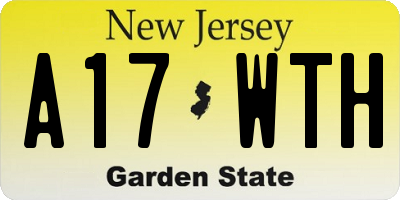 NJ license plate A17WTH
