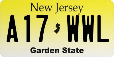 NJ license plate A17WWL