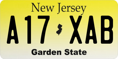 NJ license plate A17XAB