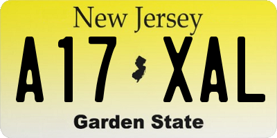NJ license plate A17XAL
