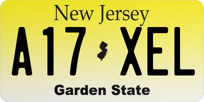 NJ license plate A17XEL