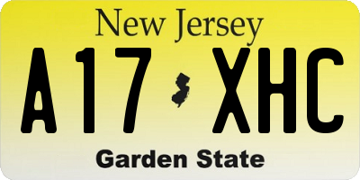 NJ license plate A17XHC