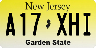 NJ license plate A17XHI