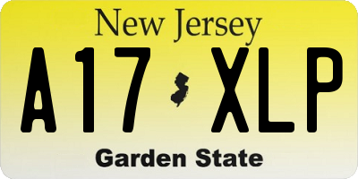 NJ license plate A17XLP