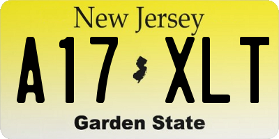 NJ license plate A17XLT
