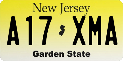 NJ license plate A17XMA
