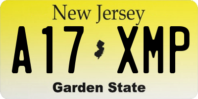 NJ license plate A17XMP