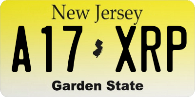 NJ license plate A17XRP