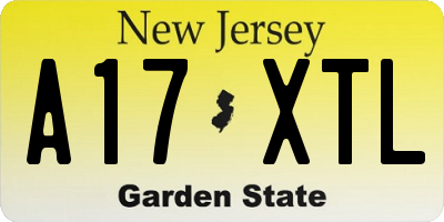 NJ license plate A17XTL