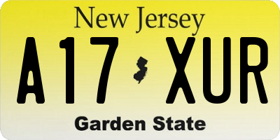 NJ license plate A17XUR