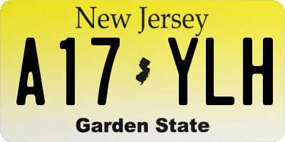NJ license plate A17YLH