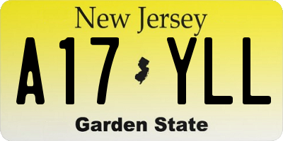 NJ license plate A17YLL