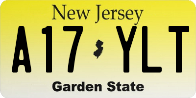 NJ license plate A17YLT