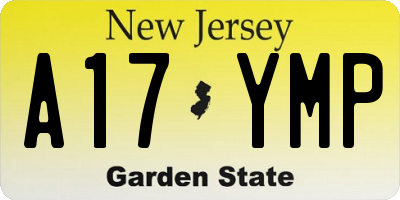 NJ license plate A17YMP
