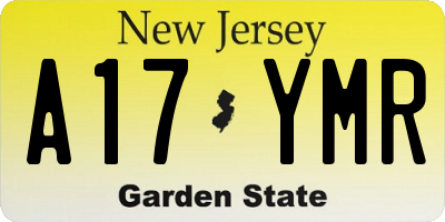 NJ license plate A17YMR
