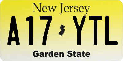 NJ license plate A17YTL