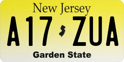 NJ license plate A17ZUA