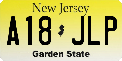 NJ license plate A18JLP