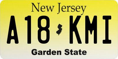 NJ license plate A18KMI