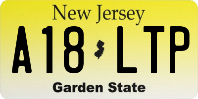 NJ license plate A18LTP