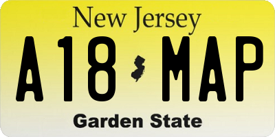 NJ license plate A18MAP