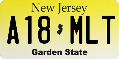 NJ license plate A18MLT