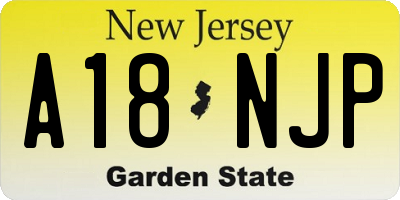 NJ license plate A18NJP