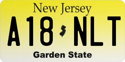 NJ license plate A18NLT
