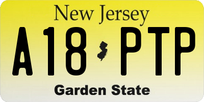 NJ license plate A18PTP