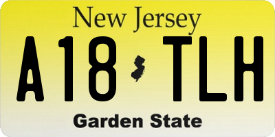NJ license plate A18TLH