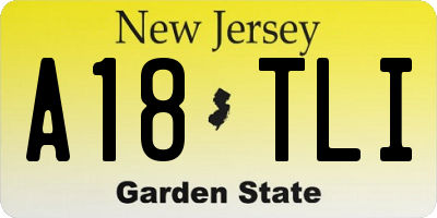 NJ license plate A18TLI