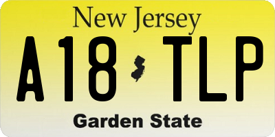 NJ license plate A18TLP