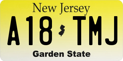 NJ license plate A18TMJ