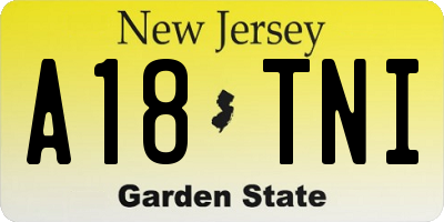 NJ license plate A18TNI