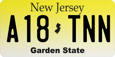 NJ license plate A18TNN