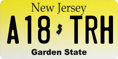 NJ license plate A18TRH