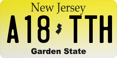NJ license plate A18TTH