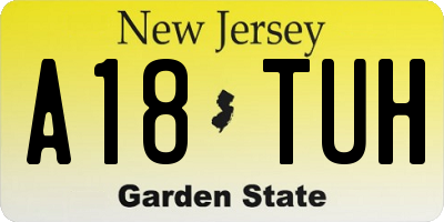 NJ license plate A18TUH