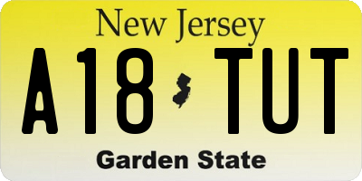 NJ license plate A18TUT
