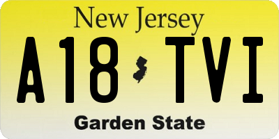 NJ license plate A18TVI