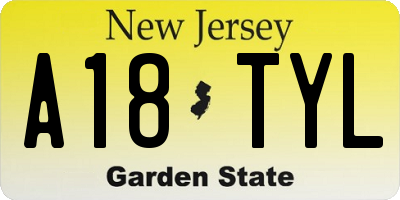 NJ license plate A18TYL
